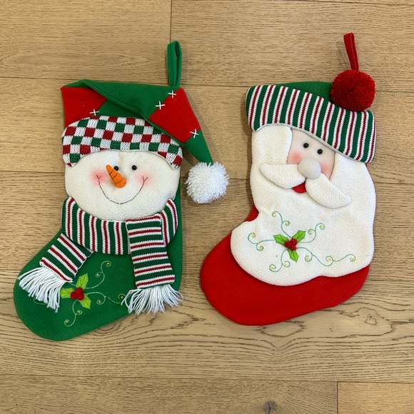 47” Snowman Christmas Tree Skirt with Matching Stockings and Door Decorations - Picture 3 of 4